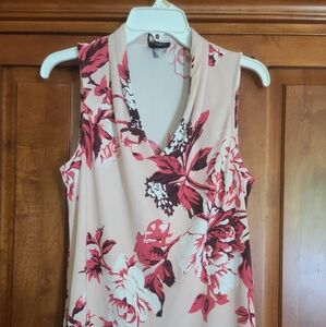 Ann Taylor floral design, brown, white,cream, dark rose colors. Very cute.